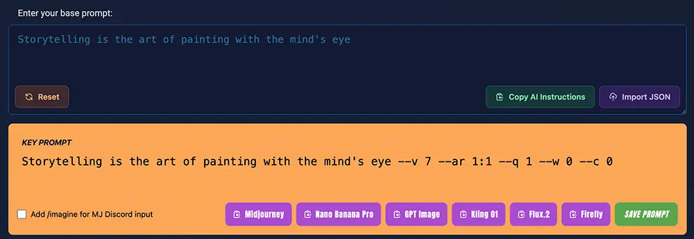 MPM Base Prompt input field