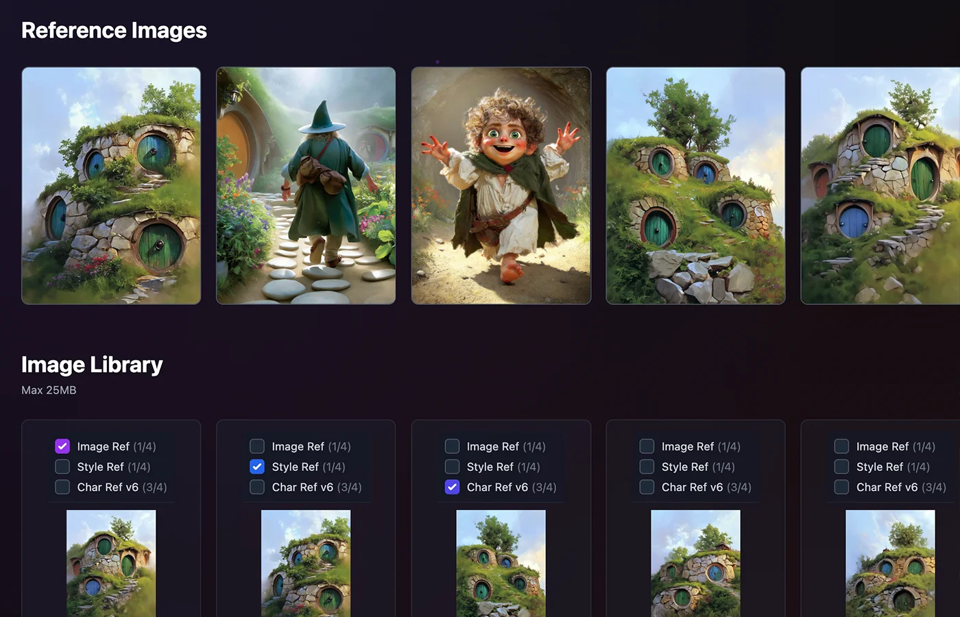 Midjourney Image Library Interface